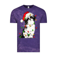 Cloud Purple christmas shih tzu dog Vintage Tee - LillyAllenDesigns