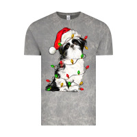 Cloud Rock christmas shih tzu dog Vintage Tee - LillyAllenDesigns