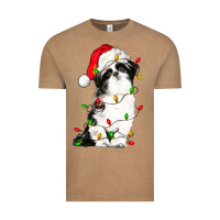 Vintage Coffee christmas shih tzu dog Vintage Tee - LillyAllenDesigns