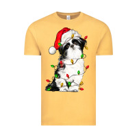 Vintage Mustard christmas shih tzu dog Vintage Tee - LillyAllenDesigns