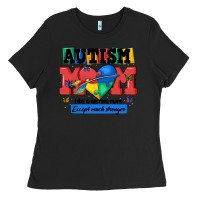 Black autism mom like a normal mom Ladies Tee - MaliasSmallBusiness