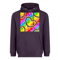 Plum Pride lgbtq leopard heart balloons pattern Heavyweight Hoodie - BundleAndBundleShop