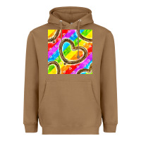 Toasted Coconut Pride lgbtq leopard heart balloons pattern Heavyweight Hoodie - BundleAndBundleShop