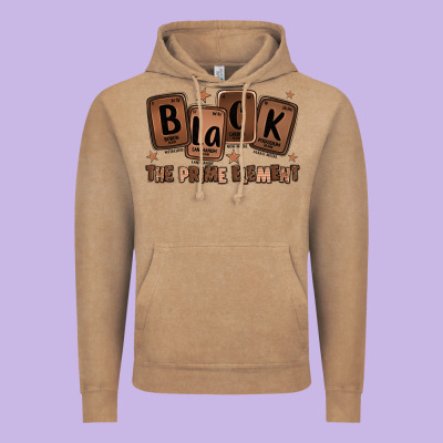 Black The Prime Element Melanin Vintage Hoodie Designed By Lillyallendesigns