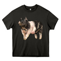 Asphalt hampshire pig Heavy Core Tee - LillyAllenDesigns