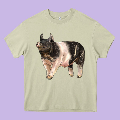 Hampshire Pig Heavy Core Tee Designed By Lillyallendesigns