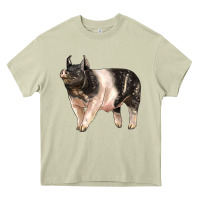 Mossy hampshire pig Heavy Core Tee - LillyAllenDesigns