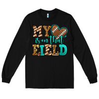 Black my heart is on that field american football Long Sleeve Tee - Jasminsmagicworld