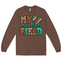 Chestnut my heart is on that field american football Long Sleeve Tee - Jasminsmagicworld