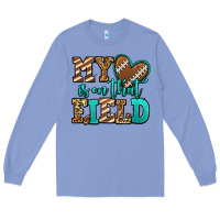 Colony Blue my heart is on that field american football Long Sleeve Tee - Jasminsmagicworld