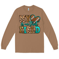 Toasted Coconut my heart is on that field american football Long Sleeve Tee - Jasminsmagicworld