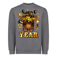 Storm happy new year afro messy bun Heavyweight Sweatshirt - texasbilliewilder