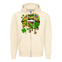 Sandshell St. Patrick's Day lips Zipper Hoodie - HowdyJamesFarm