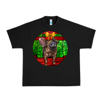 Black christmas pig Urban Heavy Tee - LillyAllenDesigns