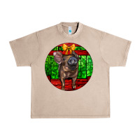 French Oak christmas pig Urban Heavy Tee - LillyAllenDesigns