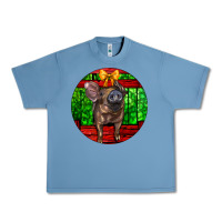 Pebble Blue christmas pig Urban Heavy Tee - LillyAllenDesigns