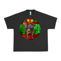 Pigment Black christmas pig Urban Heavy Tee - LillyAllenDesigns