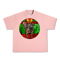 Salmon christmas pig Urban Heavy Tee - LillyAllenDesigns