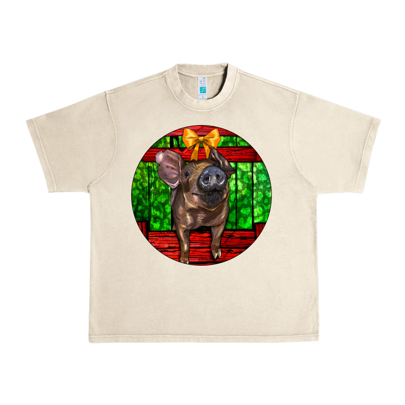 Christmas Pig Urban Heavy Tee by LillyAllenDesigns | Teevron