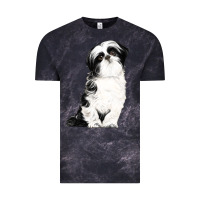 Cloud Black shih tzu dog Vintage Tee - LillyAllenDesigns