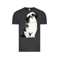 Vintage Black shih tzu dog Vintage Tee - LillyAllenDesigns