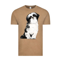 Vintage Coffee shih tzu dog Vintage Tee - LillyAllenDesigns