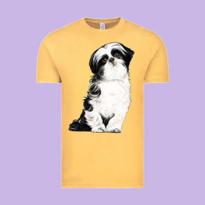 Shih Tzu Dog Vintage Tee Designed By Lillyallendesigns