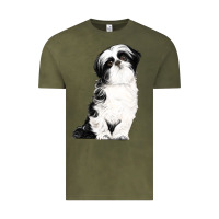 Vintage Olive shih tzu dog Vintage Tee - LillyAllenDesigns