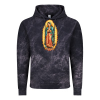 Cloud Black our lady of guadalupe Vintage Hoodie - LillyAllenDesigns