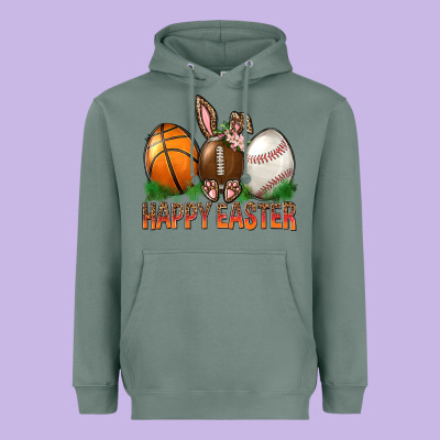 Happy Easter Sports Heavyweight Hoodie Designed By Bundleandbundleshop