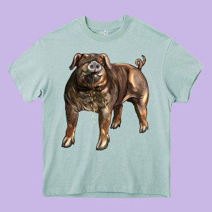Duroc Pig Heavy Core Tee Designed By Lillyallendesigns