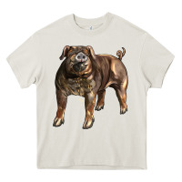 Cream Duroc Pig Heavy Core Tee - LillyAllenDesigns