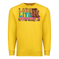 Lemon Western Long Live Cowgirls With Roses Premium Sweatshirt - BundleAndBundleShop