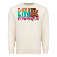 Western Long Live Cowgirls With Roses Premium Sweatshirt | Teevron