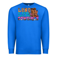 True Royal Western Long Live Cowgirls With Roses Premium Sweatshirt - BundleAndBundleShop