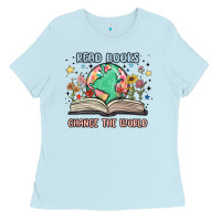 Baby Blue book lover Ladies Tee - MaliasSmallBusiness