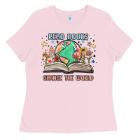 Bubblegum Pink book lover Ladies Tee - MaliasSmallBusiness