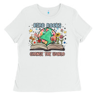 White book lover Ladies Tee - MaliasSmallBusiness