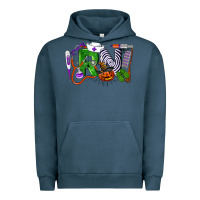 Pigment Midnight Navy Halloween RN Registered Nurse Urban Hoodie - LillyAllenDesigns