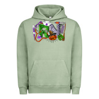 Pigment Oil Green Halloween RN Registered Nurse Urban Hoodie - LillyAllenDesigns