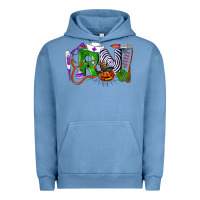 Pigment Pebble Blue Halloween RN Registered Nurse Urban Hoodie - LillyAllenDesigns