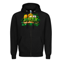 Black St. Patrick's Day Baseball Zipper Hoodie - HowdyJamesFarm