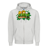 Dove Grey St. Patrick's Day Baseball Zipper Hoodie - HowdyJamesFarm