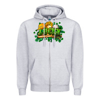 Heather Grey St. Patrick's Day Baseball Zipper Hoodie - HowdyJamesFarm