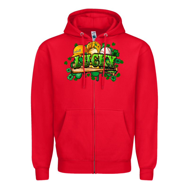 St. Patrick's Day Baseball Zipper Hoodie by HowdyJamesFarm | Teevron