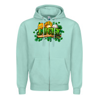 Seafoam St. Patrick's Day Baseball Zipper Hoodie - HowdyJamesFarm