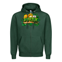Sports Green St. Patrick's Day Baseball Zipper Hoodie - HowdyJamesFarm