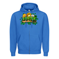 True Royal St. Patrick's Day Baseball Zipper Hoodie - HowdyJamesFarm