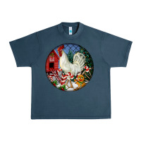 Midnight Navy leghorn rooster christmas ornament Urban Heavy Tee - LillyAllenDesigns