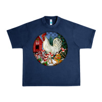 Navy leghorn rooster christmas ornament Urban Heavy Tee - LillyAllenDesigns